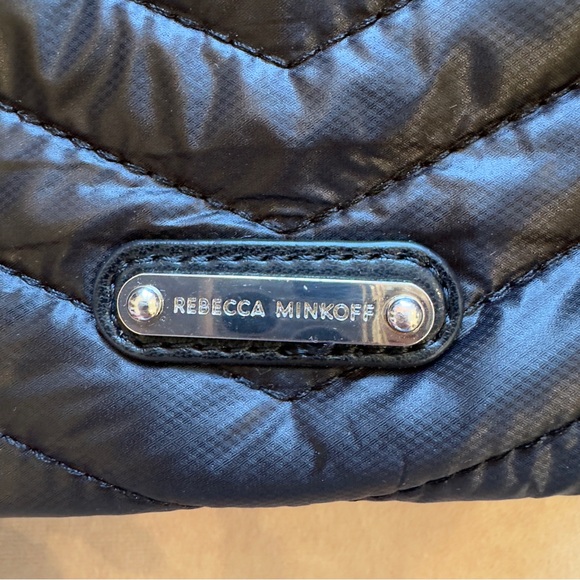 Rebecca Minkoff Edie Quilted Nylon Crossbody Bag • black - Picture 2 of 14